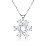 Sunflower Necklace Female S925 Silver Clavicle Chain Zircon