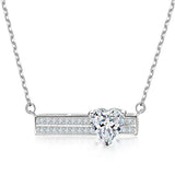 Women's Heart-shaped Zircon Necklace S925 Sterling Silver