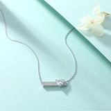 Women's Heart-shaped Zircon Necklace S925 Sterling Silver