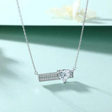 Women's Heart-shaped Zircon Necklace S925 Sterling Silver