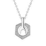 925 Silver Men's Wrench Pendant Necklace