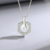 925 Silver Men's Wrench Pendant Necklace