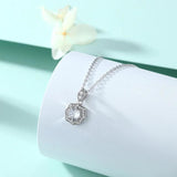 S925 Sterling Silver Flower Zircon Birthstone Necklace