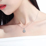 S925 Sterling Silver Flower Zircon Birthstone Necklace