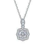 S925 Sterling Silver Flower Zircon Birthstone Necklace