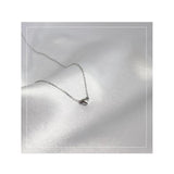 925 Silver Heart Chain Necklace Tiny Love Heart Pendant Fine Jewelry