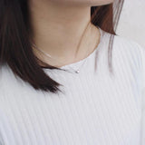 925 Silver Heart Chain Necklace Tiny Love Heart Pendant Fine Jewelry