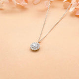 Colorful Twelve Birthday Stone Pendant Necklace Sterling Silver