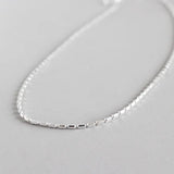 925 Sterling Silver Car Flower Necklace Minimalist Chain for Women