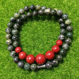 Tibetan Jade Medicine King Stone Bead Chain Necklace