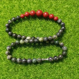 Tibetan Jade Medicine King Stone Bead Chain Necklace