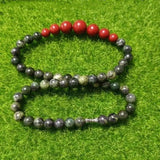 Tibetan Jade Medicine King Stone Bead Chain Necklace