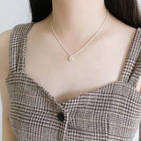 Sterling Silver Oval Coffee Bean Pendant Necklace