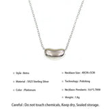 925 Sterling Silver Peas Pendants Necklace for Women Bride Wedding