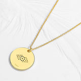 S925 Evil Eye Round Pendant Necklace Zircon for Women Girls Men