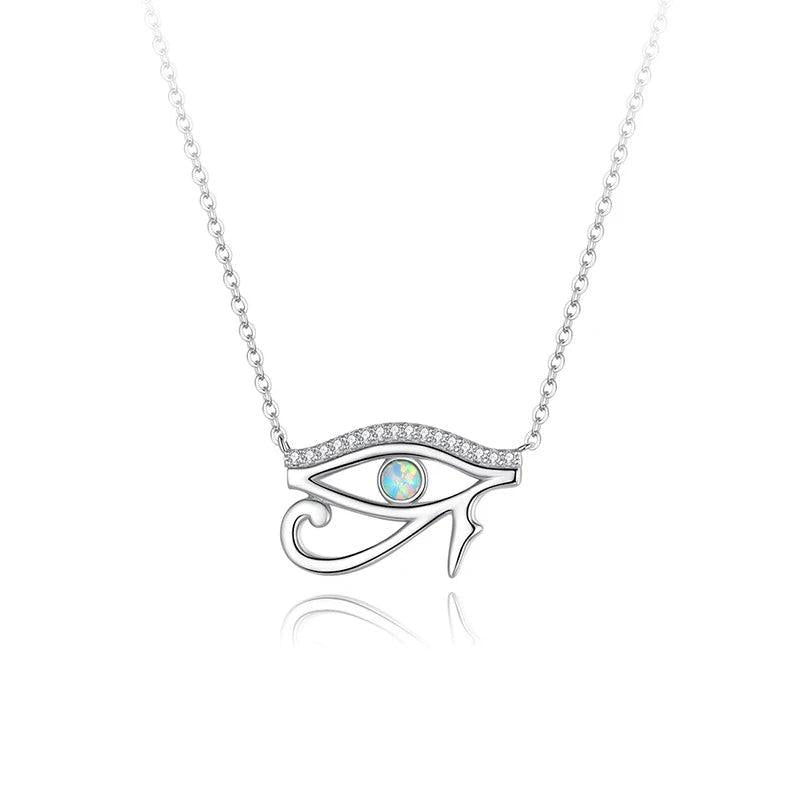 S925 Evil Eye Pendant Necklace with Zircon 925 Sterling Silver