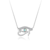S925 Evil Eye Pendant Necklace with Zircon 925 Sterling Silver