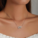 S925 Evil Eye Pendant Necklace with Zircon 925 Sterling Silver