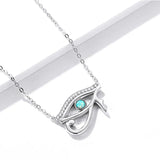 S925 Evil Eye Pendant Necklace with Zircon 925 Sterling Silver