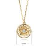 Sterling Silver Evil Eye Necklace Micro Pave Zircon Pendant
