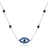 925 Sterling Silver Evil Eye Pendant Necklace for Women Girls