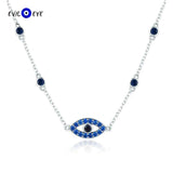 925 Sterling Silver Evil Eye Pendant Necklace for Women Girls
