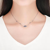 925 Sterling Silver Evil Eye Pendant Necklace for Women Girls