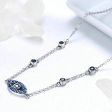 925 Sterling Silver Evil Eye Pendant Necklace for Women Girls