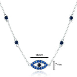 925 Sterling Silver Evil Eye Pendant Necklace for Women Girls