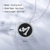 NUNCAD 925 Silver 26 Letter Zircon Pendant Necklace Women Jewelry Gift