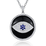 NUNCAD 925 Silver Devil Eye Pendant Necklace Women Jewelry