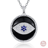 NUNCAD 925 Silver Devil Eye Pendant Necklace Women Jewelry