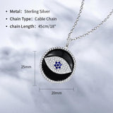 NUNCAD 925 Silver Devil Eye Pendant Necklace Women Jewelry