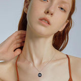 NUNCAD 925 Silver Devil Eye Pendant Necklace Women Jewelry