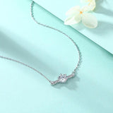 Zircon Birthstone Necklace S925 Sterling Silver Clavicle Chain