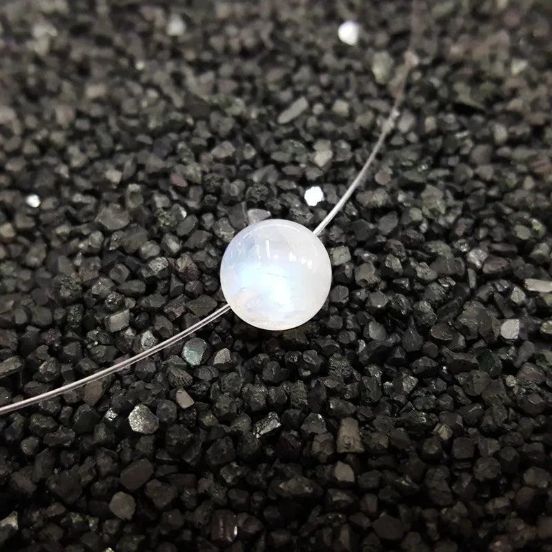 Moonstone Gemstone 925 Silver Choker Necklace for Women