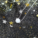 Moonstone Gemstone 925 Silver Choker Necklace for Women