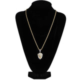 Men's Lion Head Pendant Necklace Hip Hop Chain