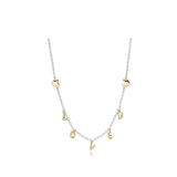 925 Sterling Silver Pan Necklace Golden Love Honey Pan Necklace
