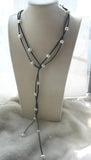 Stunning 9-11mm Freshwater Pearl & Black Line Necklace