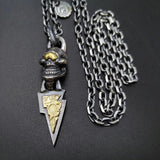 Lightning Skull Necklace Retro Style Jewelry