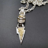 Lightning Skull Necklace Retro Style Jewelry