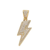 Hip Hop Lightning Pendant Rhinestone Necklace