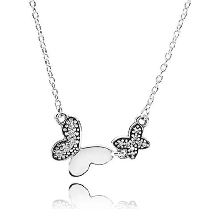 Butterfly Crystal Necklace for Women
