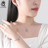 925 Silver Christmas Wreath Pendant Necklace for Women - HON23