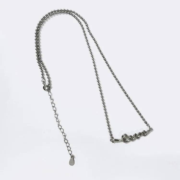 S925 Silver Sweet LOVE Pendant Necklace Women Jewelry