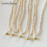 925 Sterling Silver Freshwater Pearl Necklace Double Tone Rose Flower Love