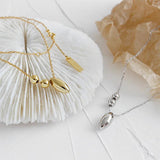 925 Silver Necklace Geometric Oval Beads Clavicle Necklace