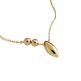 925 Silver Necklace Geometric Oval Beads Clavicle Necklace