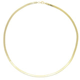 Punk Layered Flat Blade Snake Chain Choker Necklace for Women